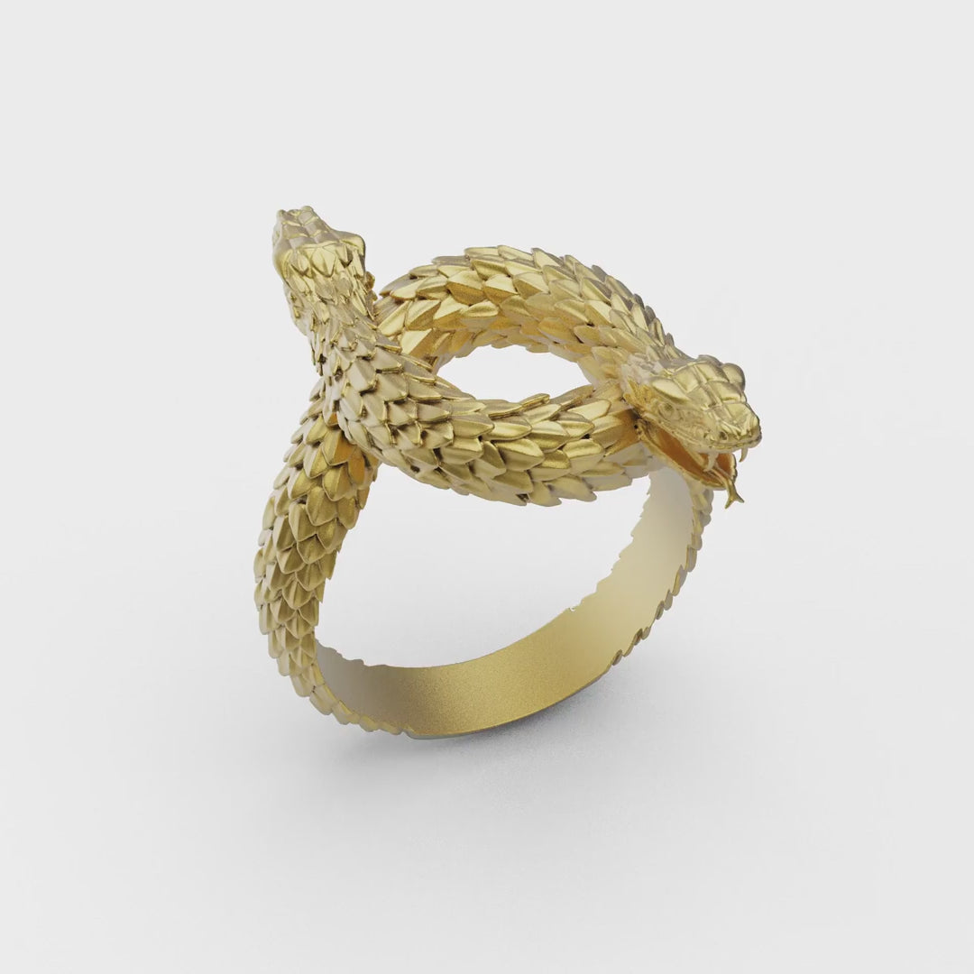 Two-Headed Snake Ring