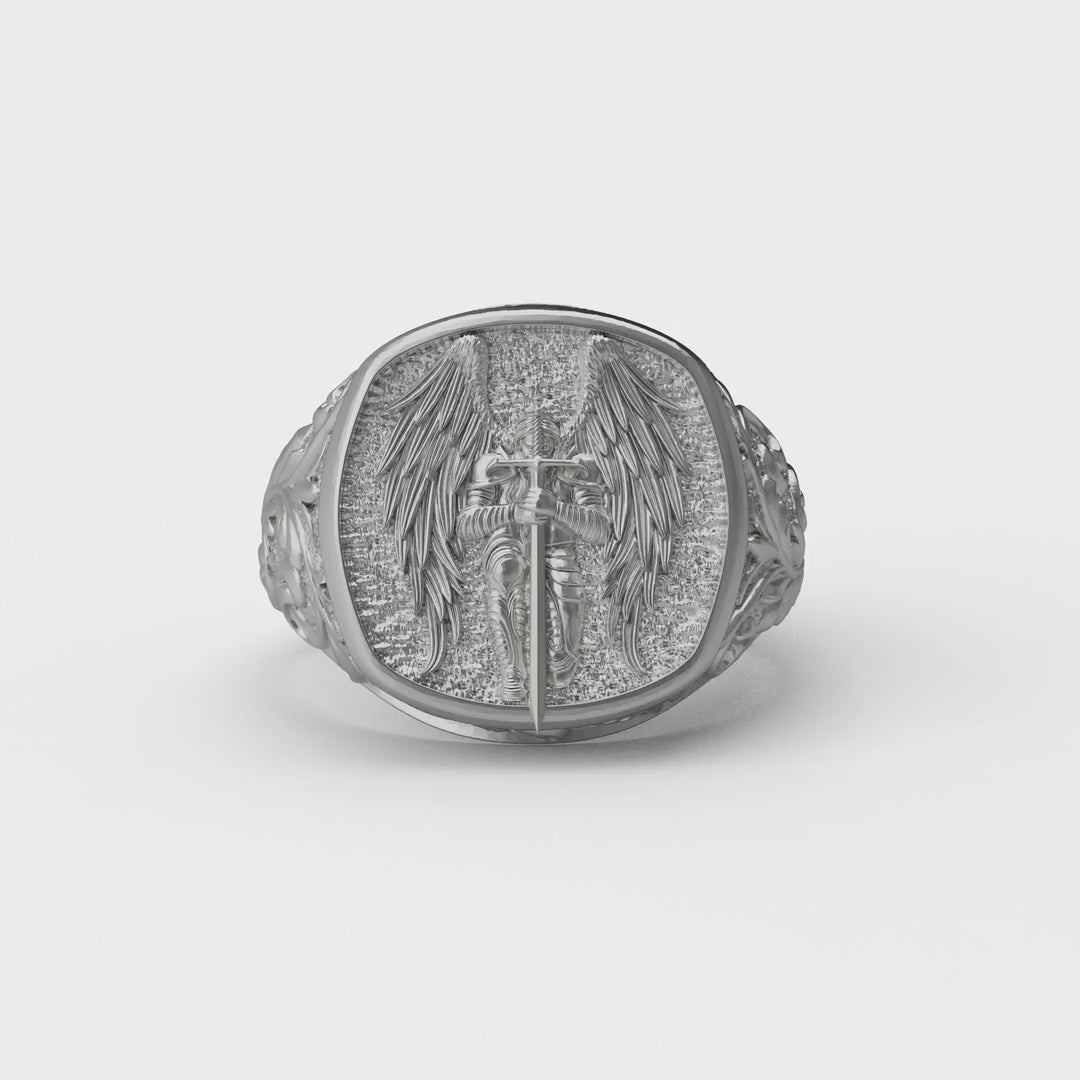 Saint Michael Signet Ring