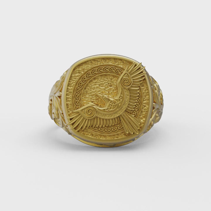 Viking Raven Ring