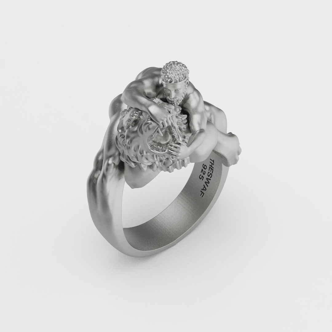 Hercules and the Nemean Lion Ring