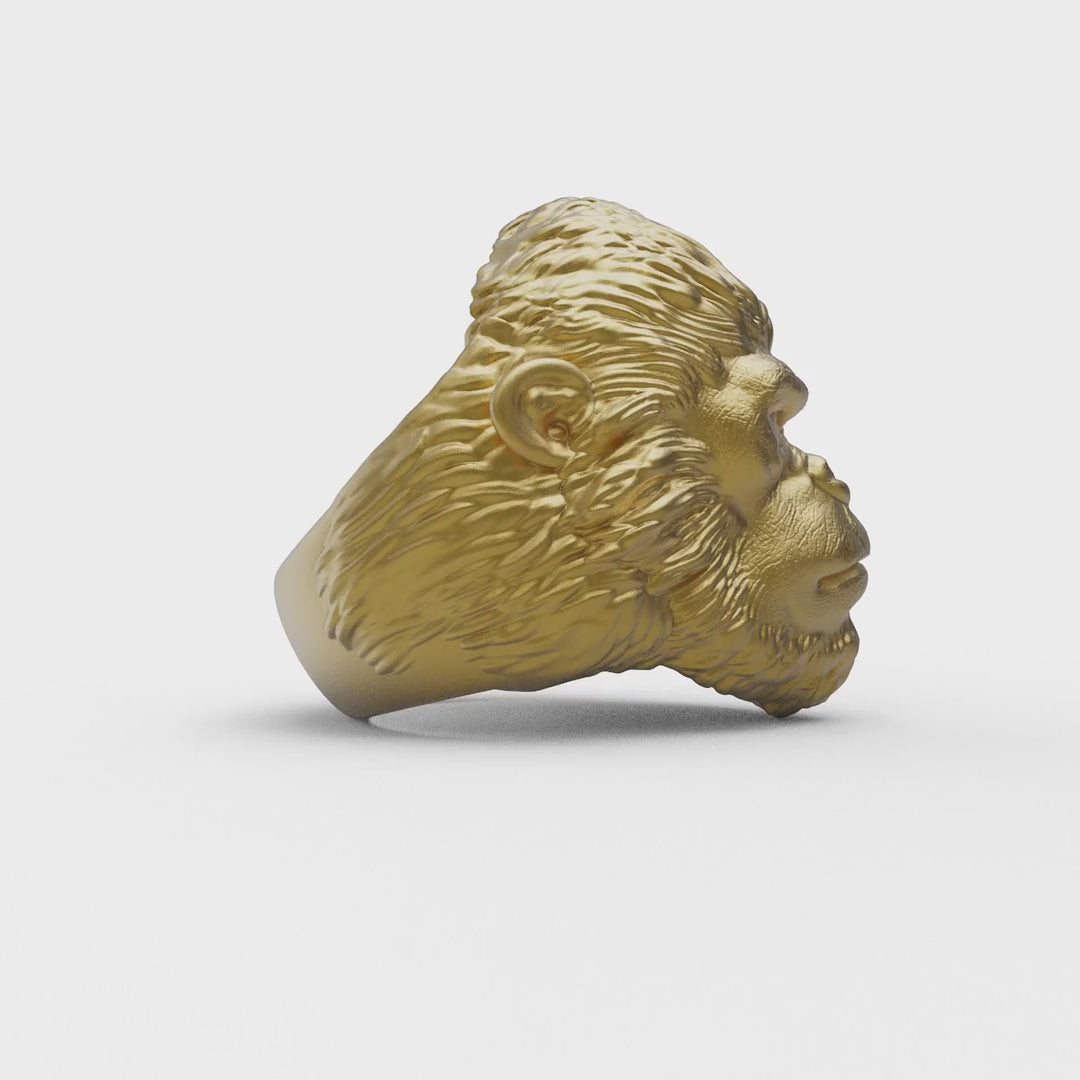 Gorilla Face Ring