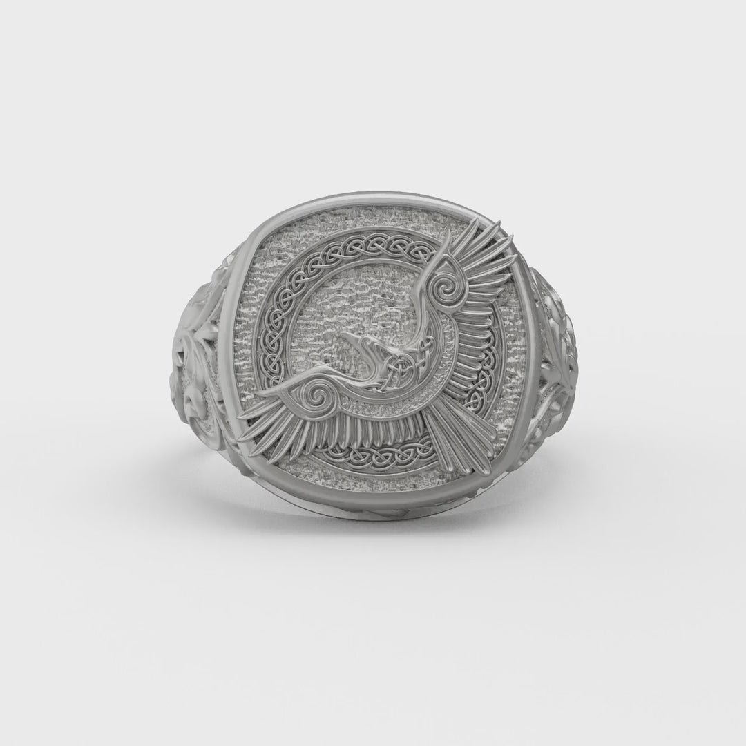 Viking Raven Ring