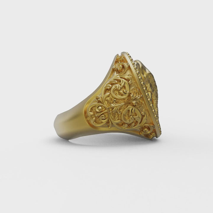 Elephant Patterned Ring