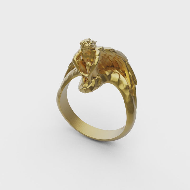 Winged Solitude Ring