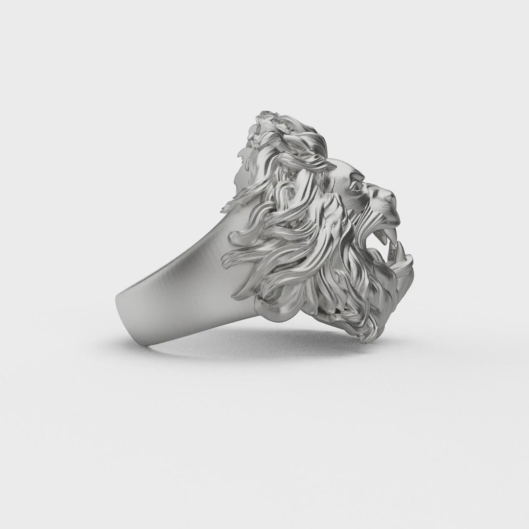 Lion Mane Signet Ring