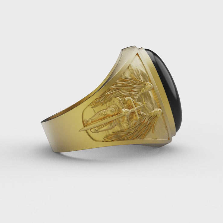 日本未入荷★TEMPLE OF THE SUN★Metis Ring Onyx Gold リング 日本未入荷☆TEMPLE OF THE SUN☆Metis Ring Onyx Gold リング