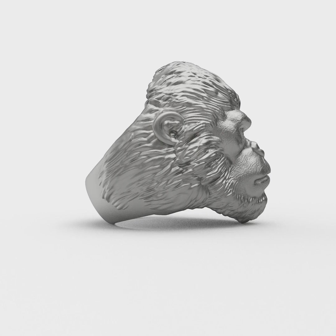 Gorilla Face Ring