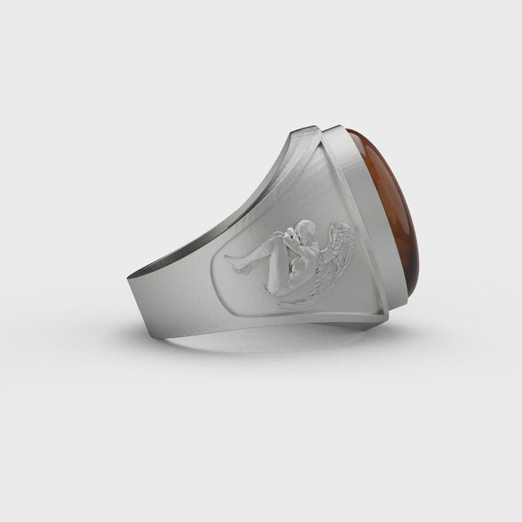 Angel Tiger Eye Gemstone Ring – Theswaf