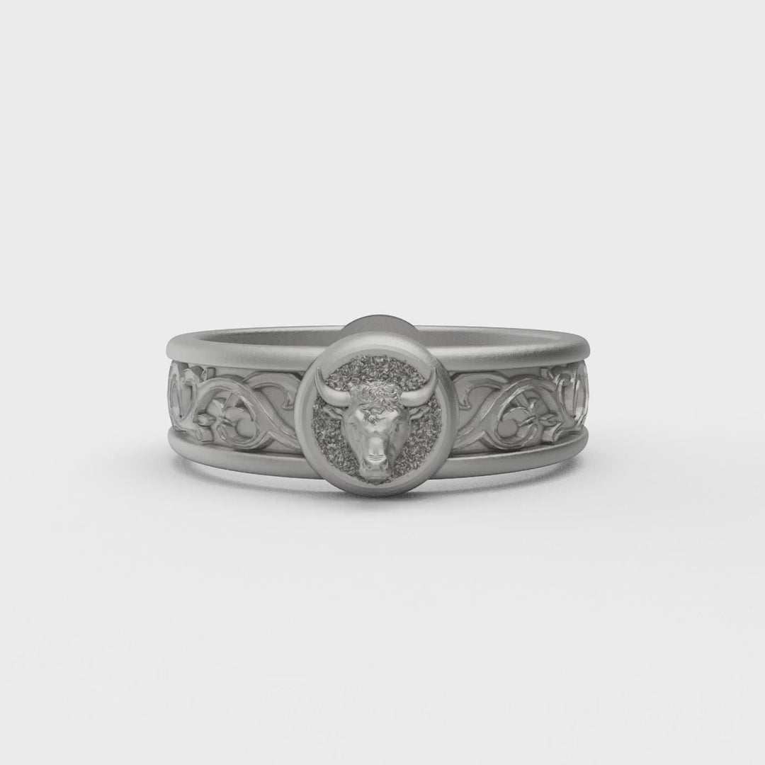 Taurus Bull Band Ring