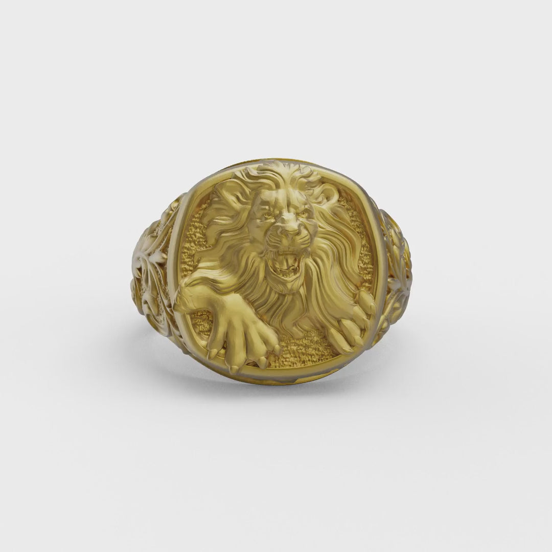 Regal Roar Lion Ring