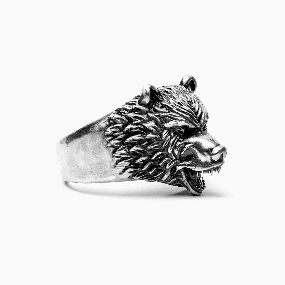 handmade sterling silver Scandinavian Bear Ring