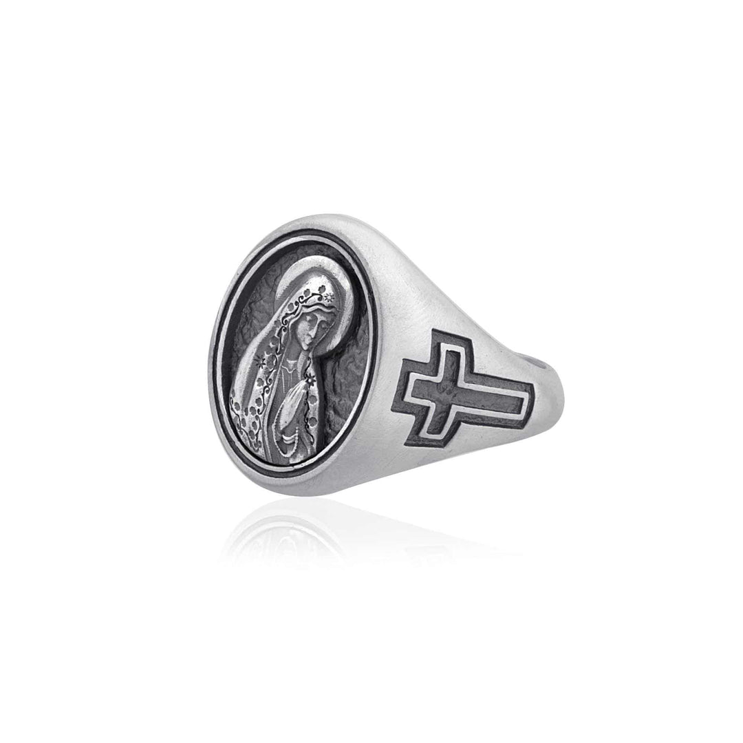 Virgin Mary Cross Ring