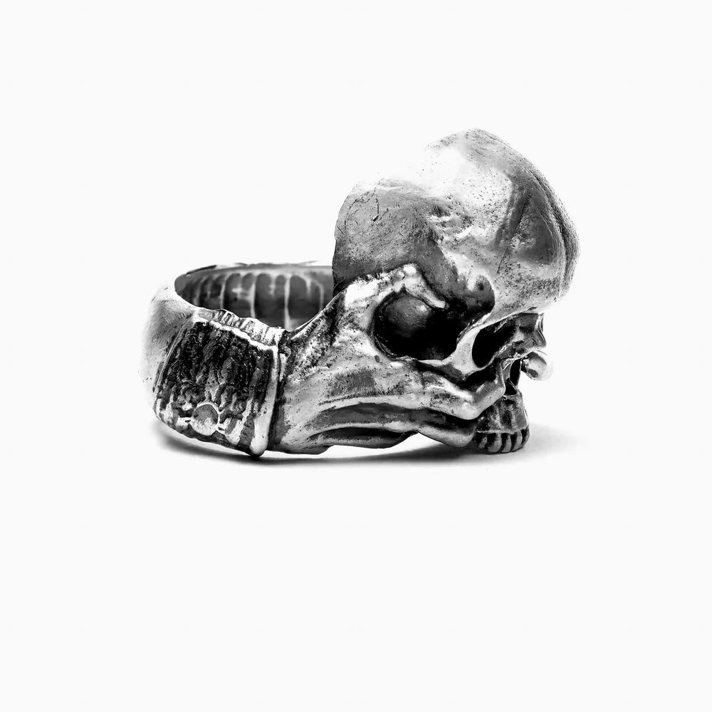 handmade sterling silver Skull Head Ring