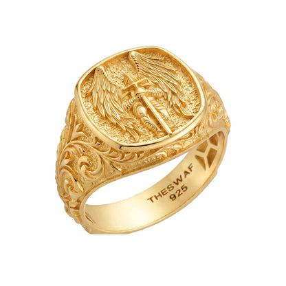 Saint Michael Signet Ring