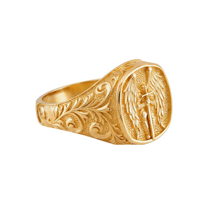 Saint Michael Signet Ring