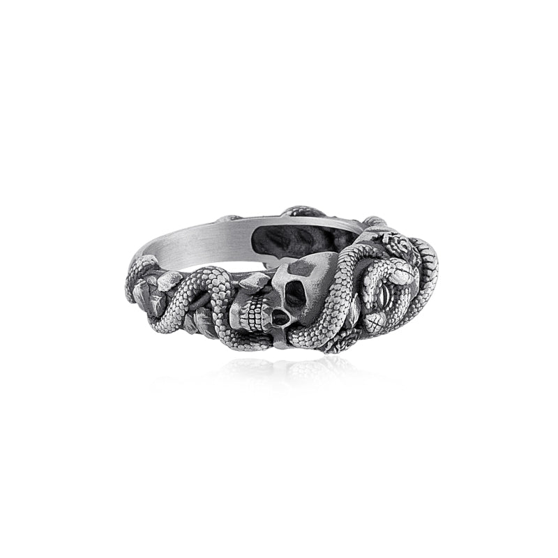 snake skull ring side view