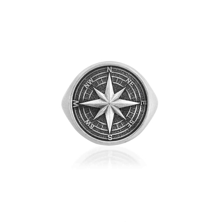 Compass Signet Ring