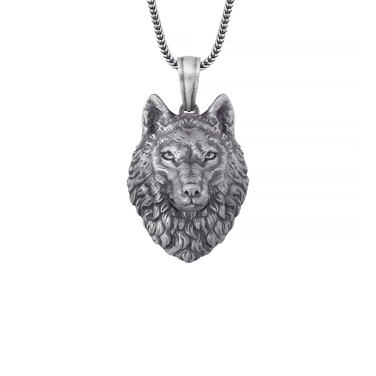 Wild Wolf Head Necklace