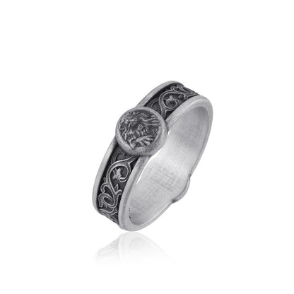 lion band ring side view