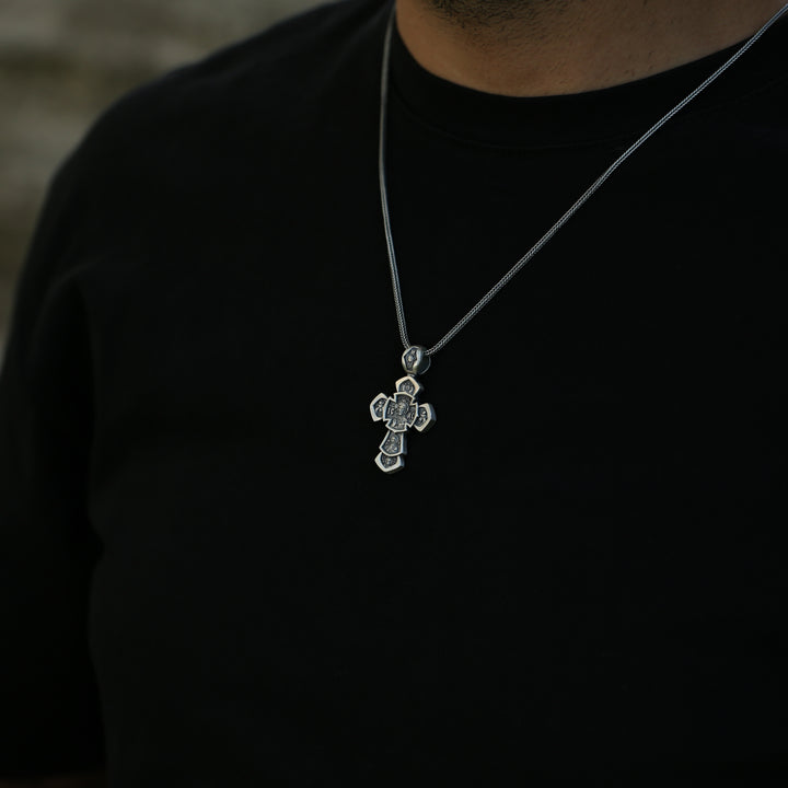 Jesus Criss Glided Cross Necklace