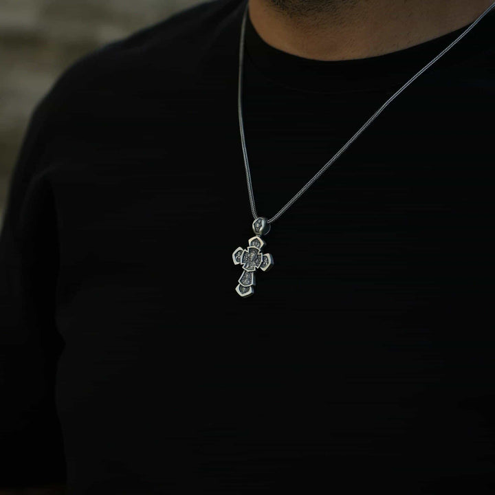 Jesus Criss Glided Cross Necklace