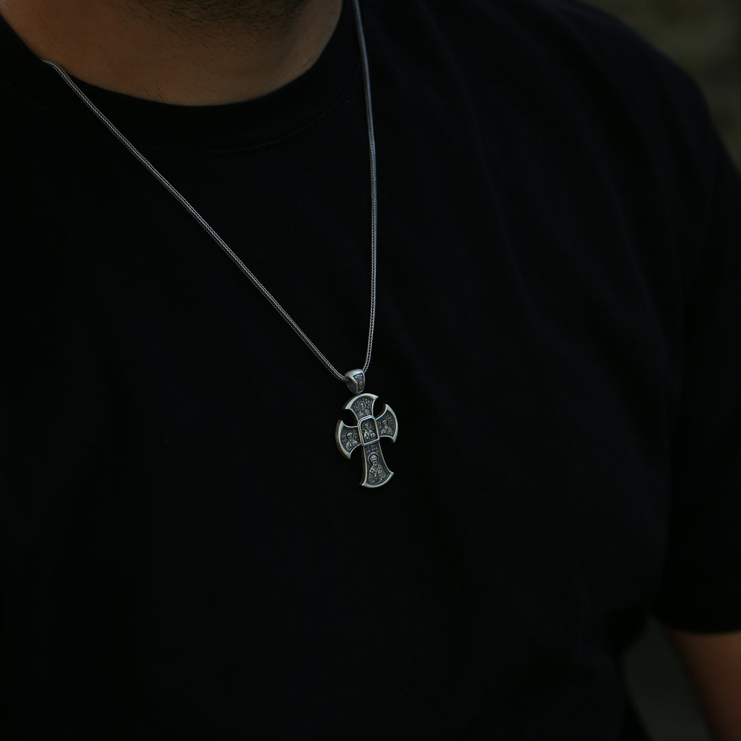 Jesus Christ Orthodox Cross Necklace