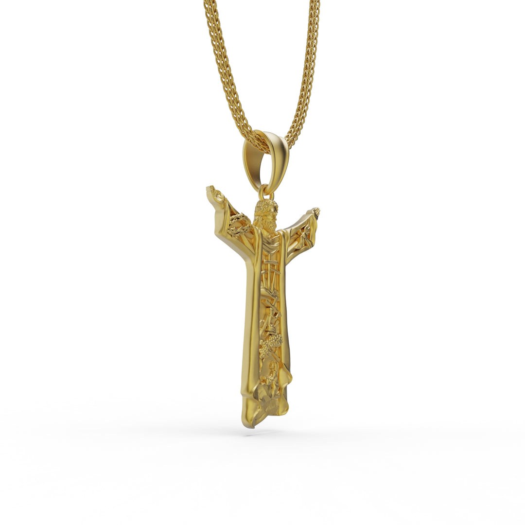 Jesus Christ Savior Cross Necklace