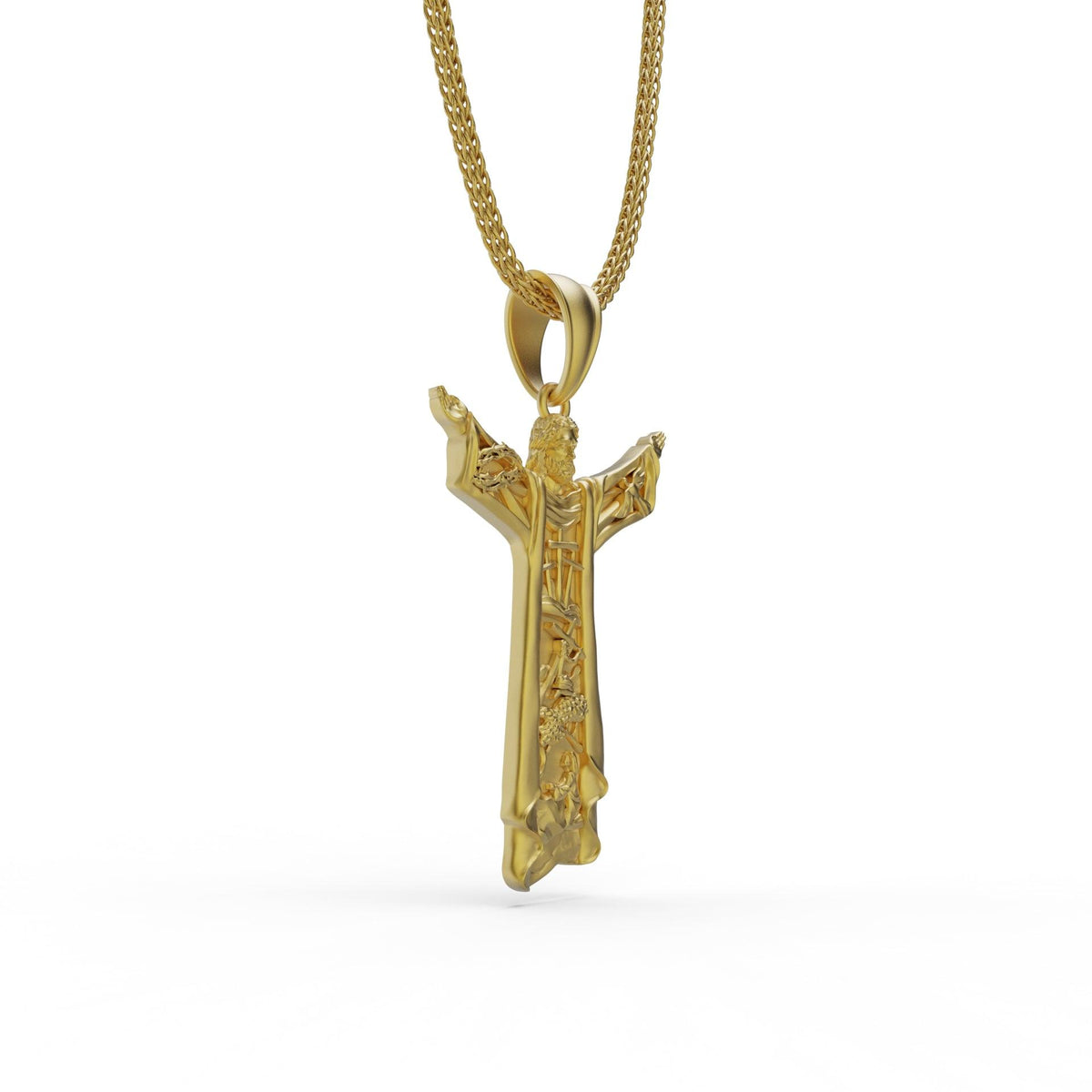 Jesus Christ Savior Cross Necklace