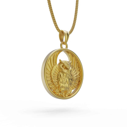 Owl and Wings Necklace