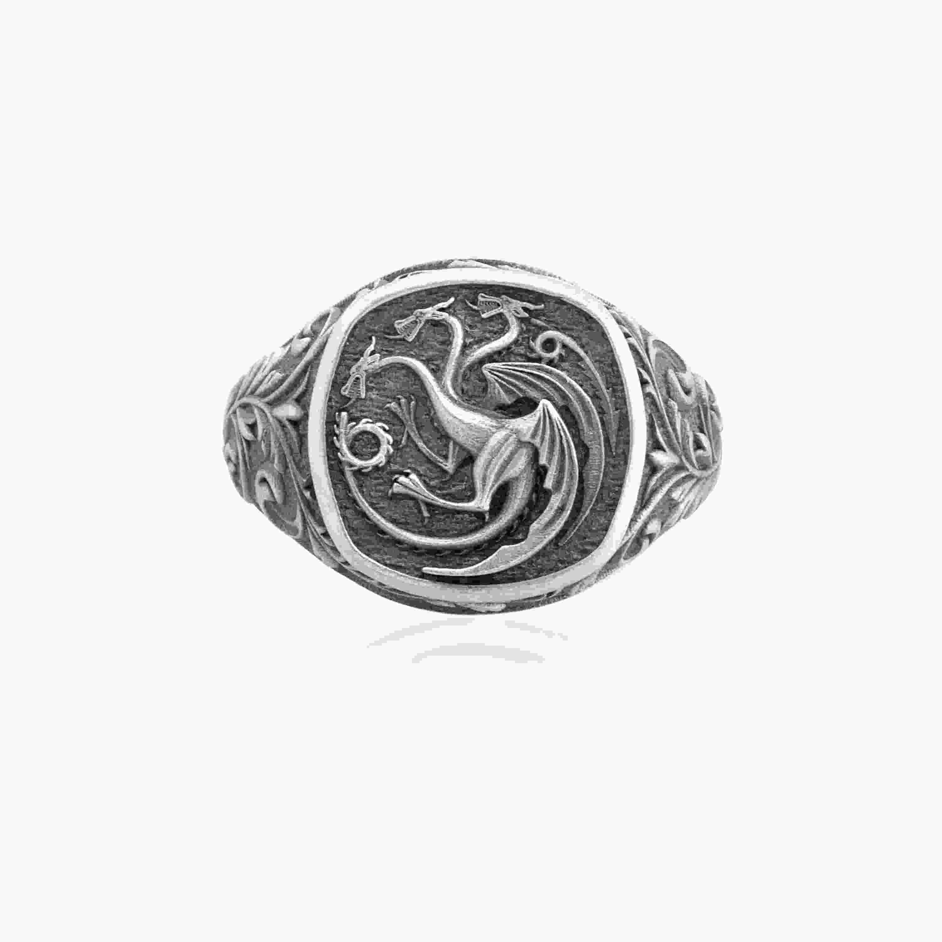 targaryen dragon signet ring for men