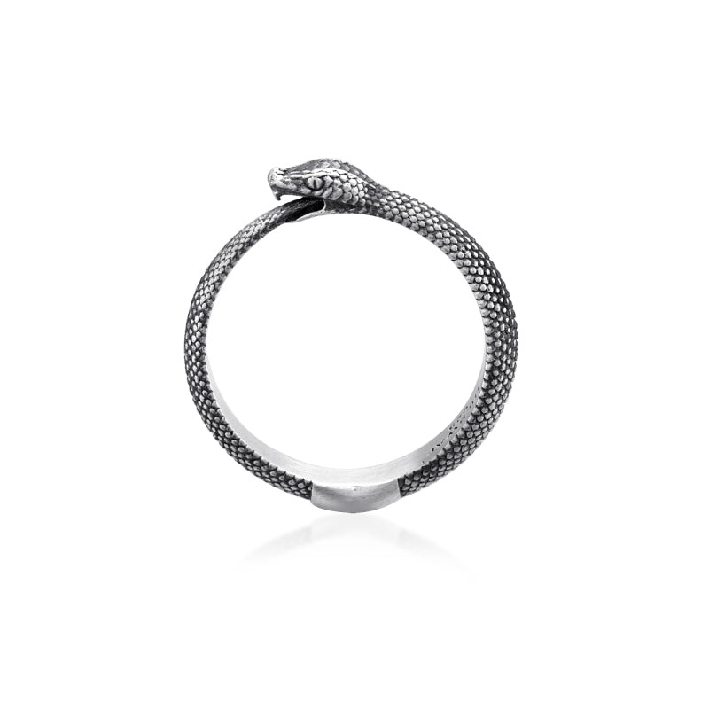 thin ouroboros ring side view