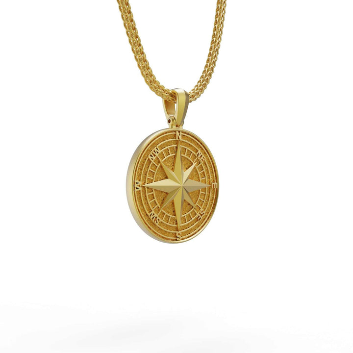 Compass Bronze Rose Necklace