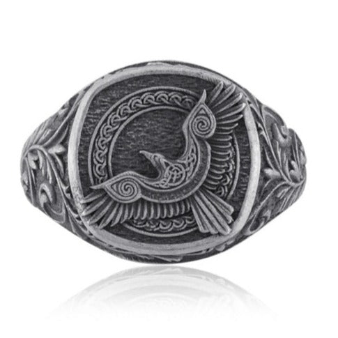 viking raven ring