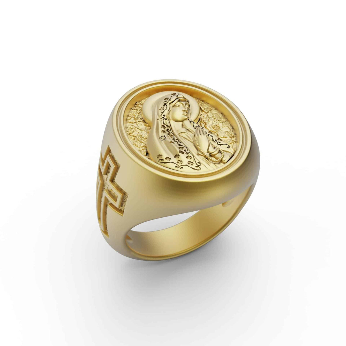 Virgin Mary Cross Ring