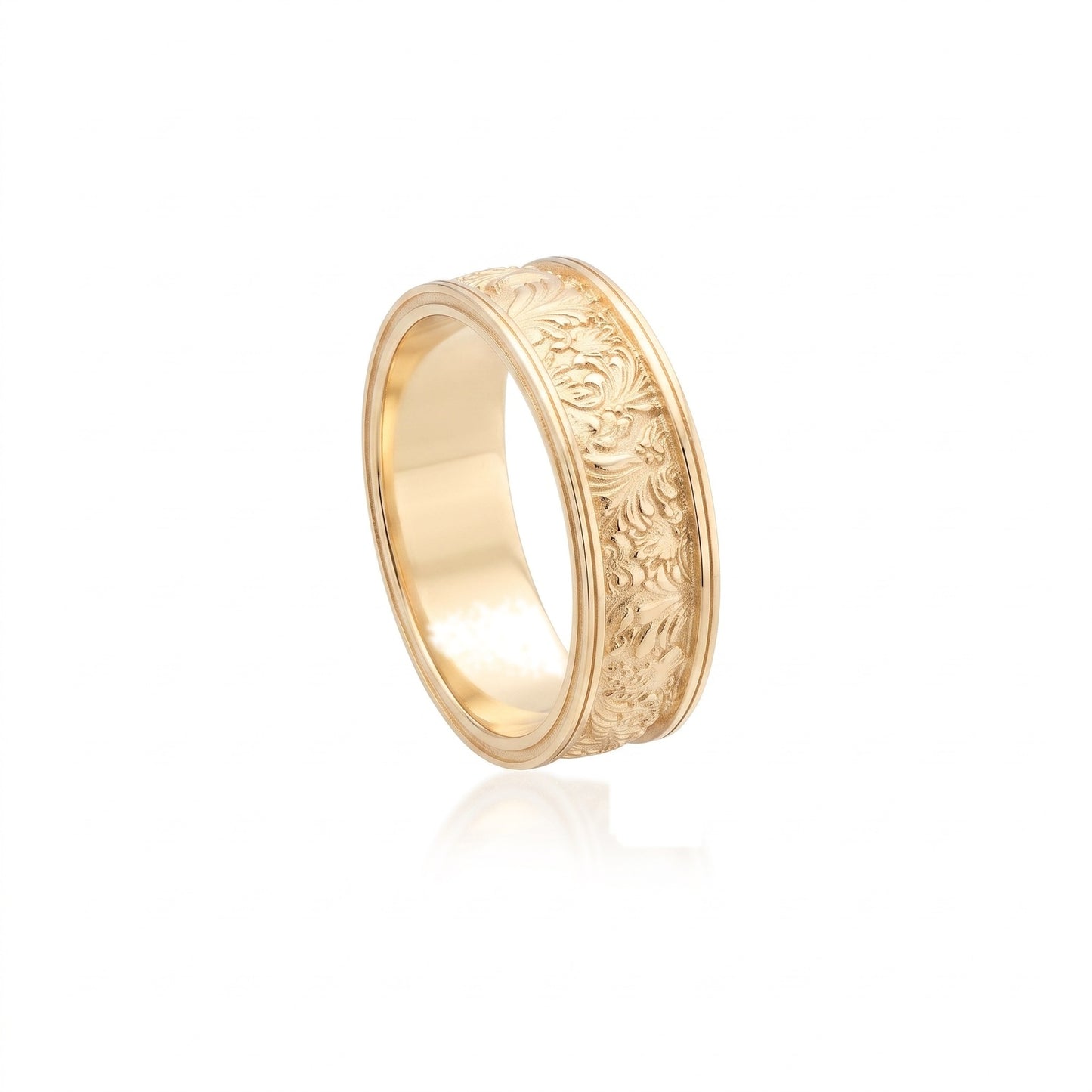 Leaves and Flowers Band Ring