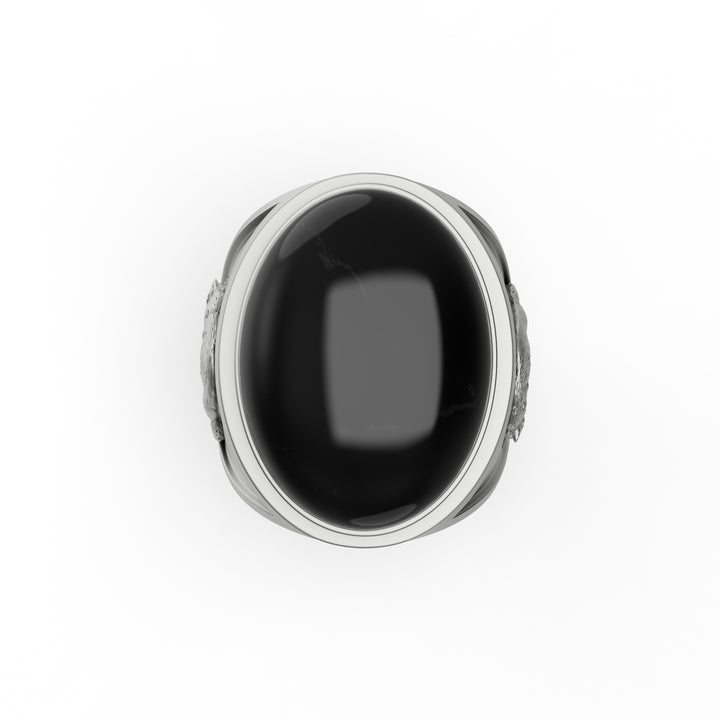 Wolf Onyx Ring