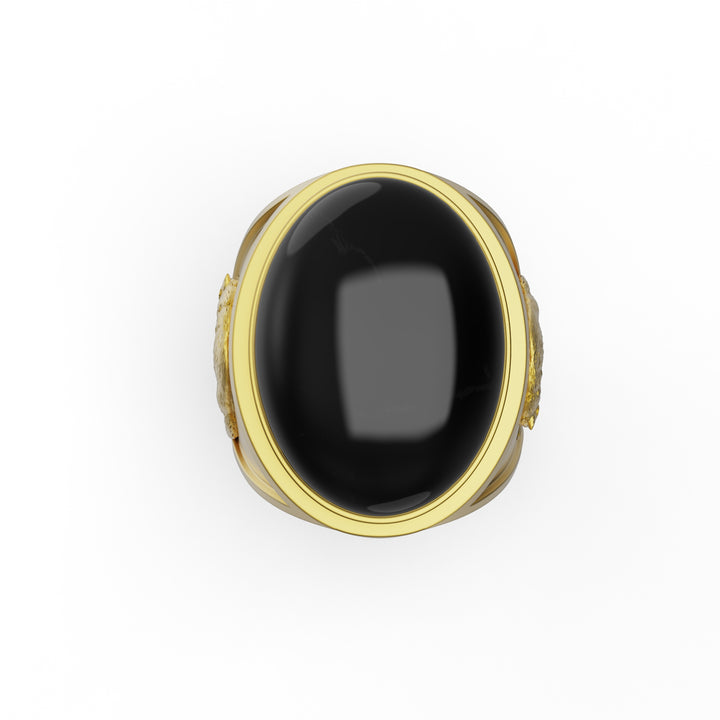 Wolf Onyx Ring