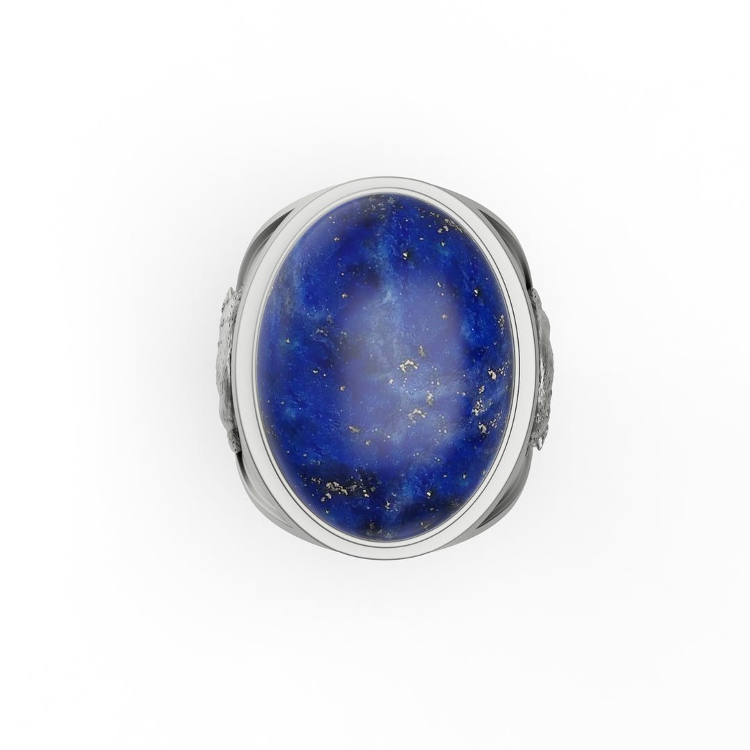 Wolf Lapiz Lazuli Ring