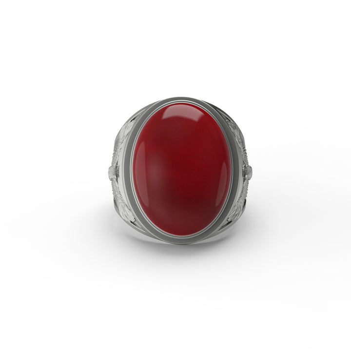 Owl Carnelian Ring