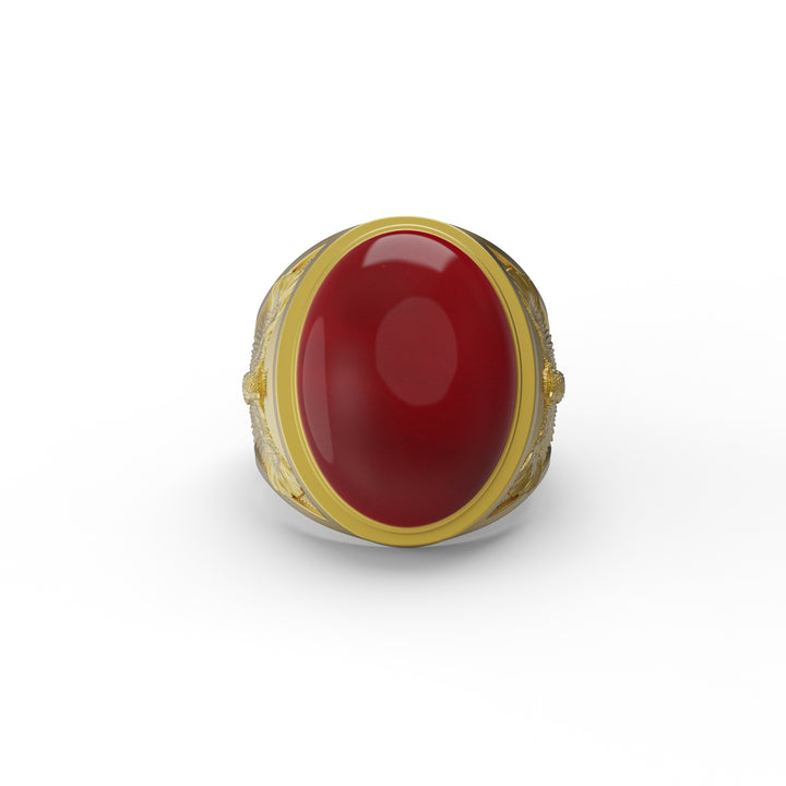 Owl Carnelian Ring