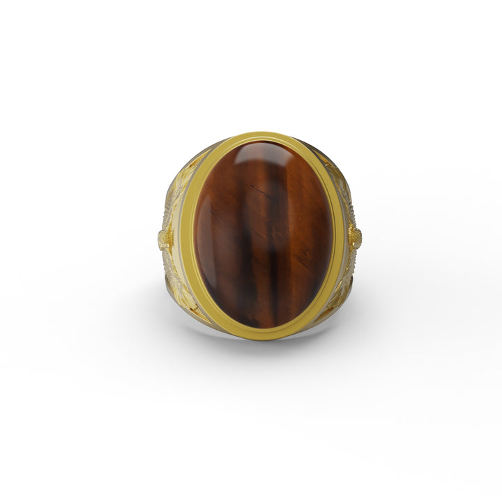 Owl Tiger Eye Ring