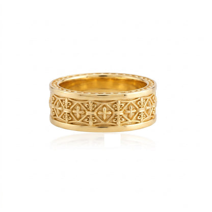 Fleur De Lis Band Ring