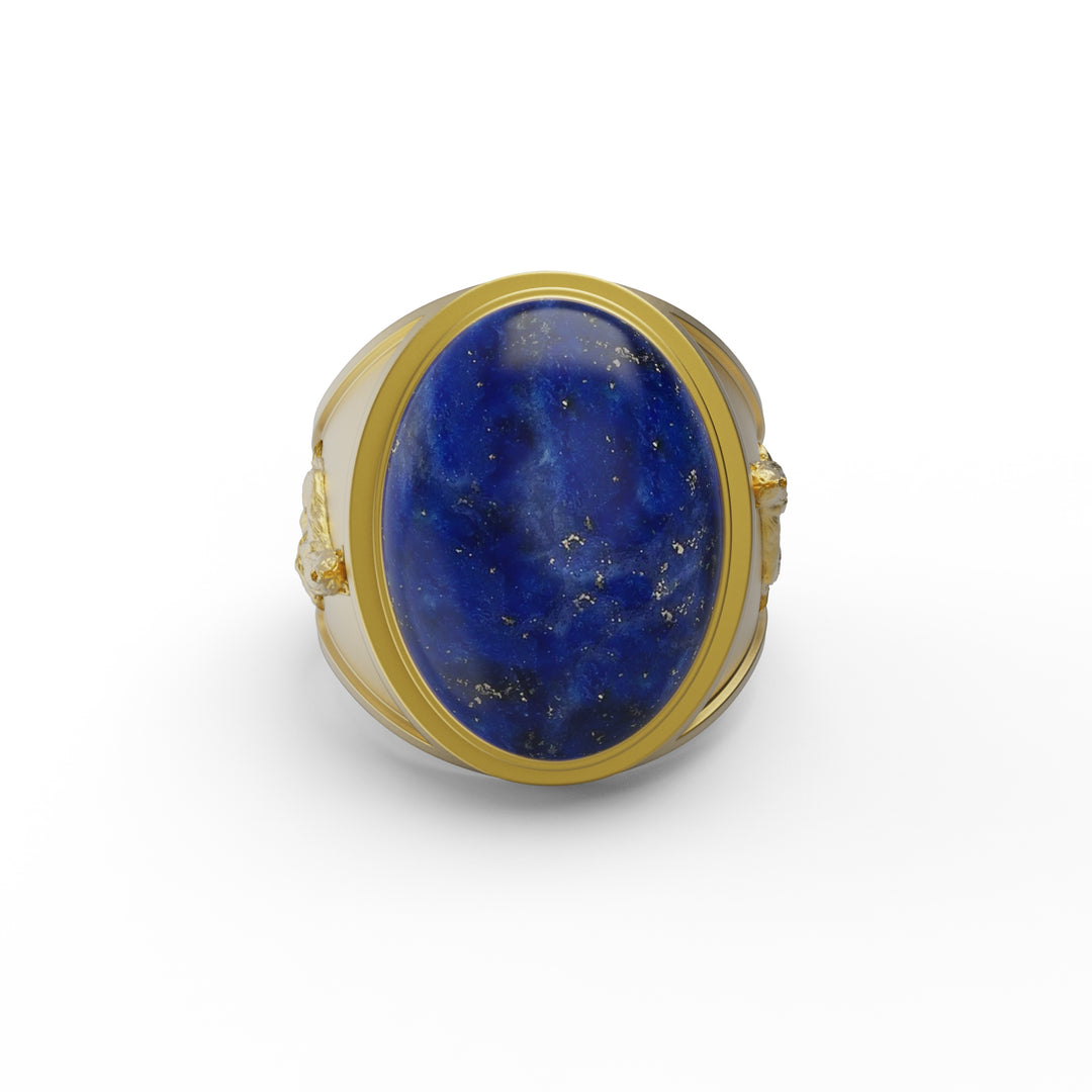 Howling Wolf Lapis Ring