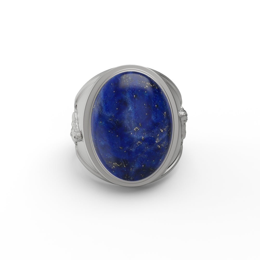 Howling Wolf Lapis Ring