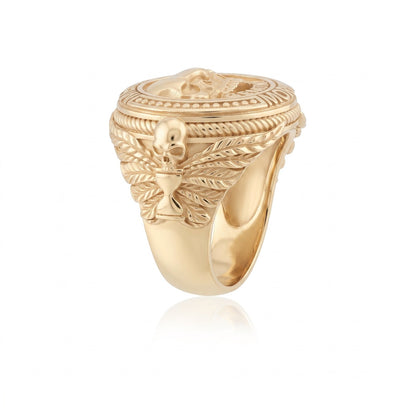 Gemini Zodiac Skull Ring