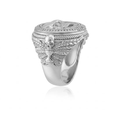 Gemini Zodiac Skull Ring