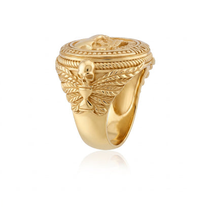 Gemini Zodiac Skull Ring