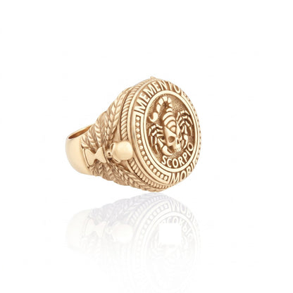 Scorpio Zodiac Skull Ring