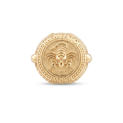 Scorpio Zodiac Skull Ring