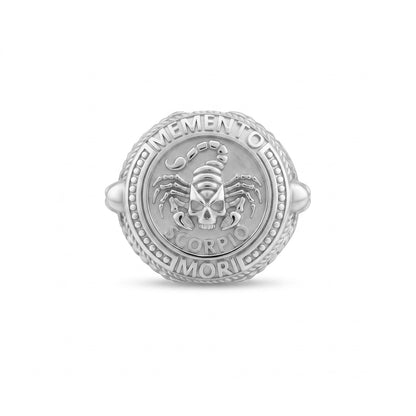 Scorpio Zodiac Skull Ring